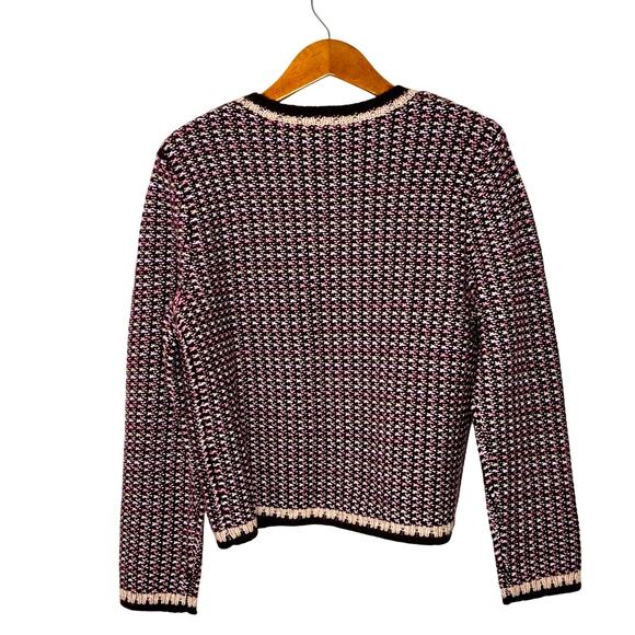 Talbots Tweed Crewneck Cardigan - Picture 2 of 10